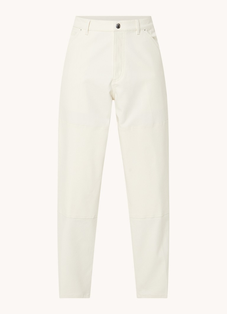 Moncler Heren Wide leg jeans met gekleurde wassing in de kleur Gebroken wit, maat: 48