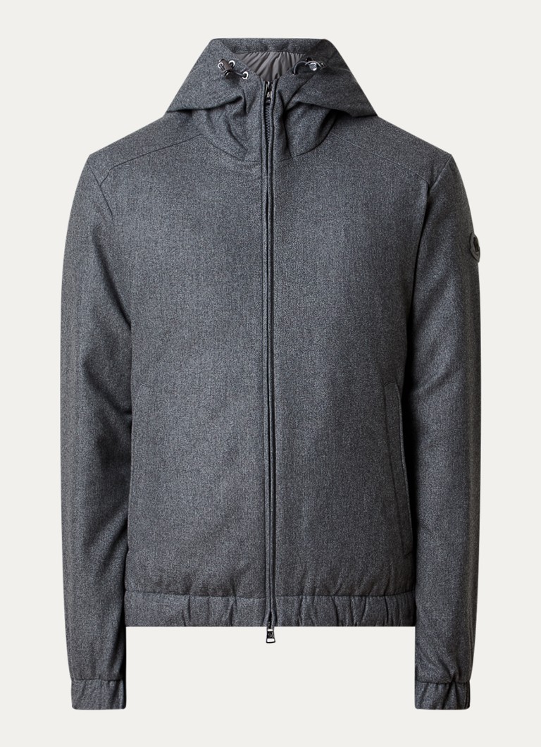 Moncler Heren Torrani bomberjack met capuchon in de kleur Donkergrijs, maat: 2/M