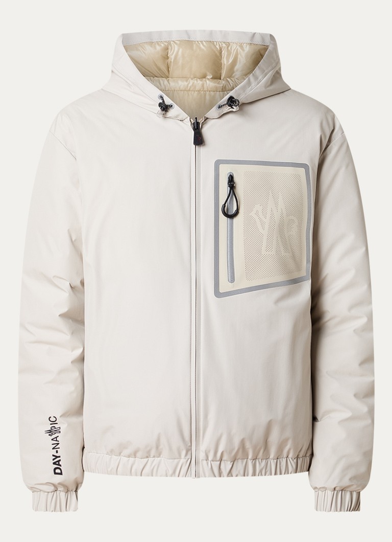 Moncler Heren Bergun reversible gewatteerd jack borst- en steekzakken in de kleur Beige, maat: 2/M