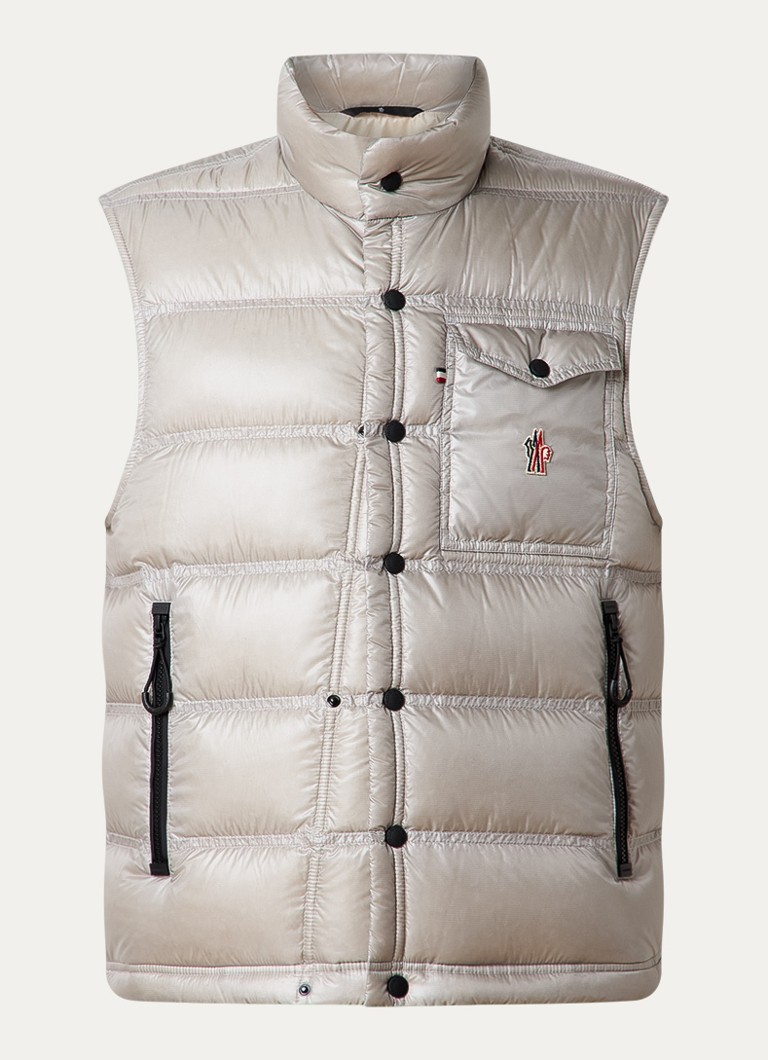 Moncler Heren Nantu gewatteerde bodywarmer met donsvulling in de kleur Beige, maat: 3/L