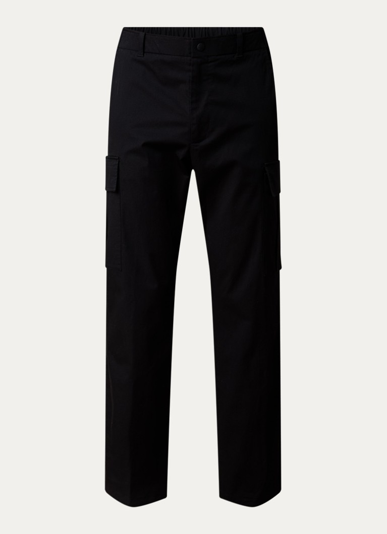 Moncler Heren Straight fit cargobroek met steekzakken in de kleur Zwart, maat: 52