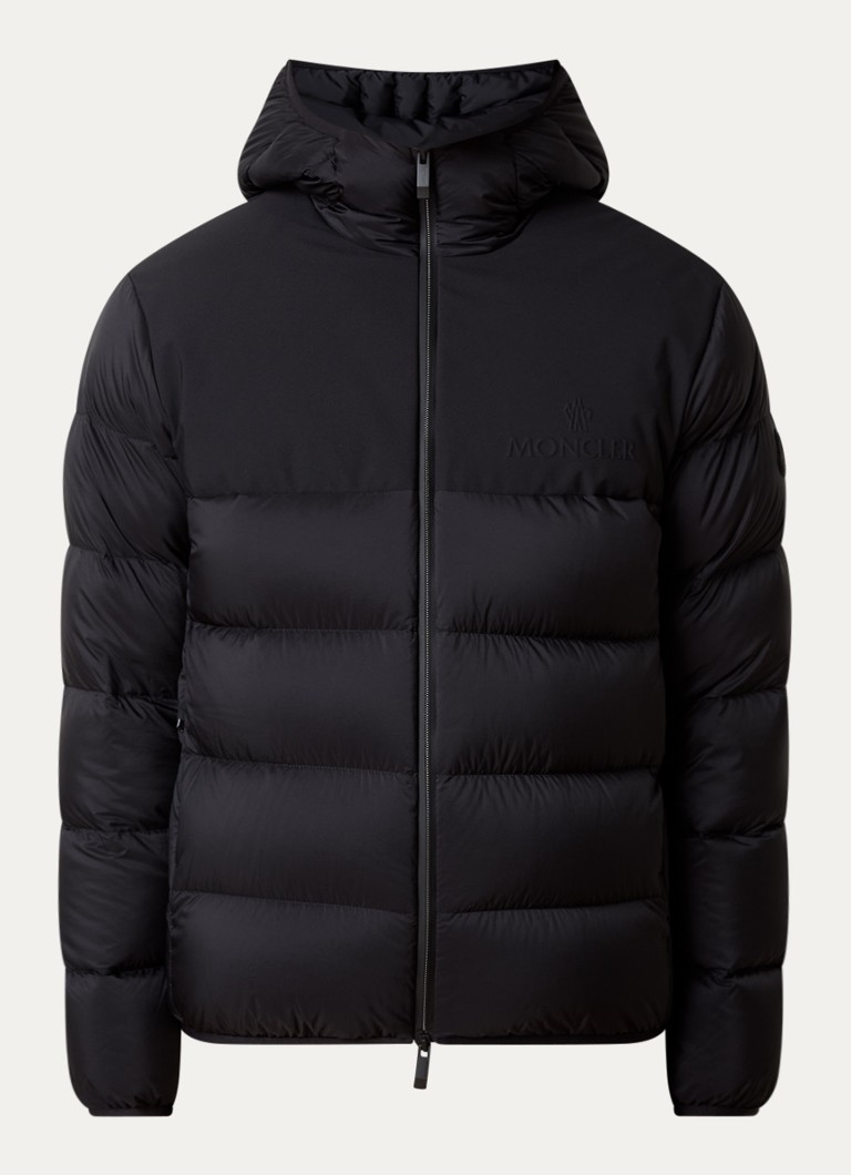 Moncler Heren Veumont puffer jack met donsvulling en logo in de kleur Zwart, maat: 4/XL