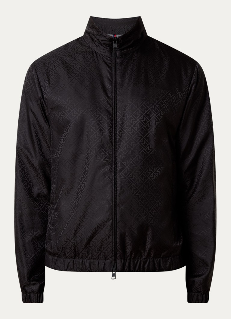 Moncler Heren Vanoise jack met jacquard logoprint in de kleur Zwart, maat: 4/XL