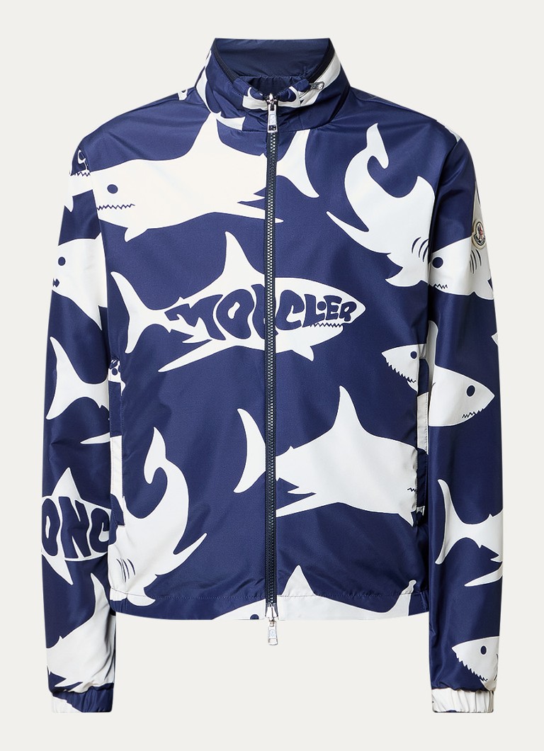 Moncler Heren Lachat reversible jack met opbergbare capuchon in de kleur Donkerblauw, maat: 2/M