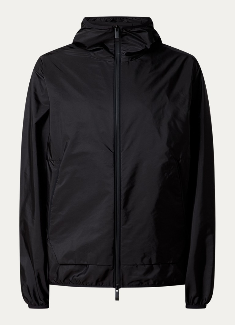 Moncler Heren Granier windjack met backprint en waterafstotende coating in de kleur Zwart, maat: 4/XL