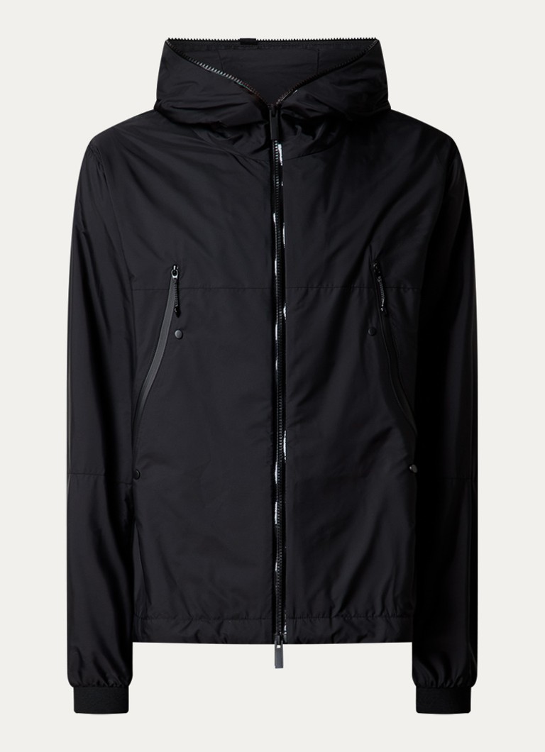 Moncler Heren Junichi windjack met capuchon in de kleur Zwart, maat: 4/XL