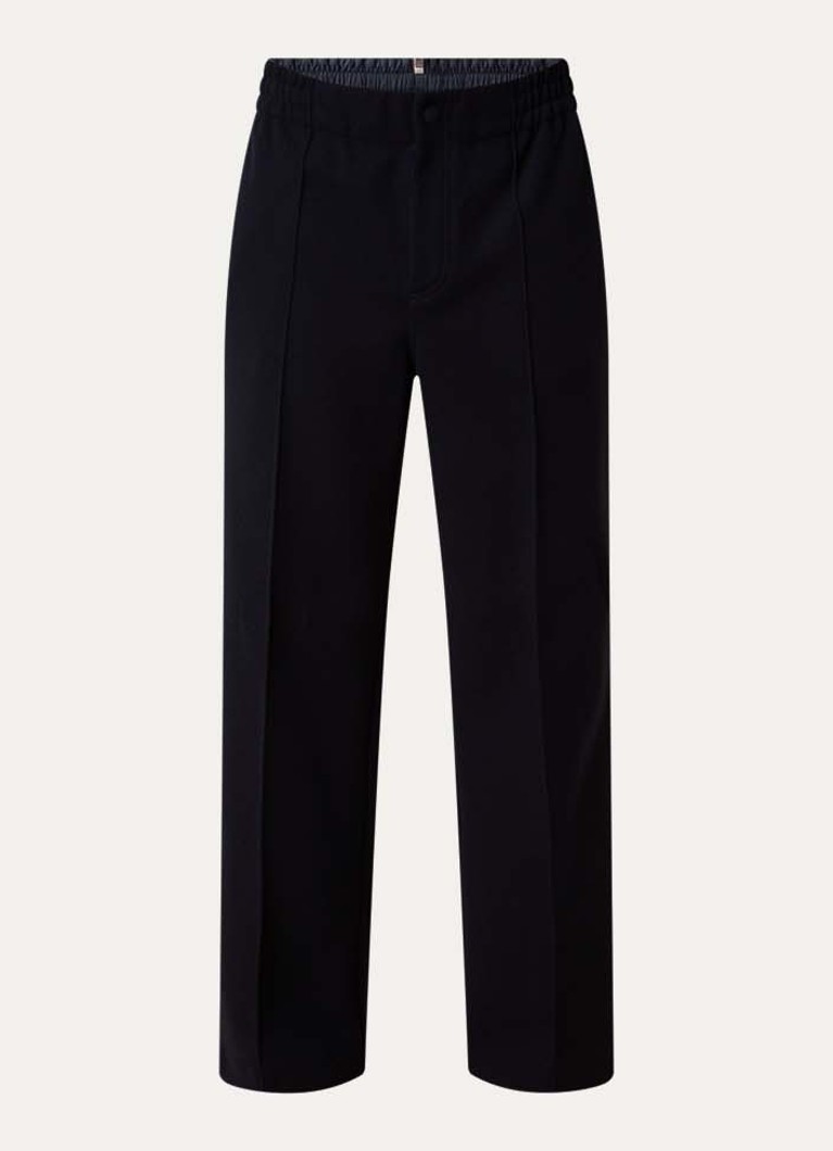 Moncler Heren Straight fit pantalon met klepzakken in de kleur Donkerblauw, maat: XL