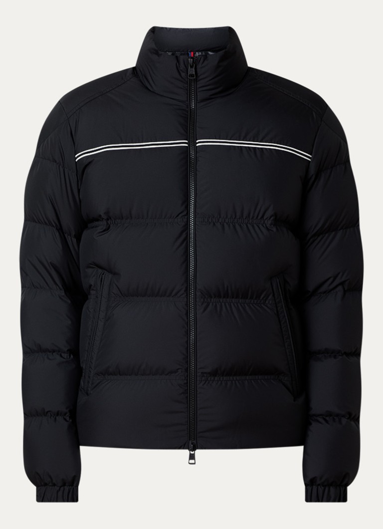 Moncler Heren Bouvaque puffer jack met donsvulling en ritszakken in de kleur Zwart, maat: 4/XL