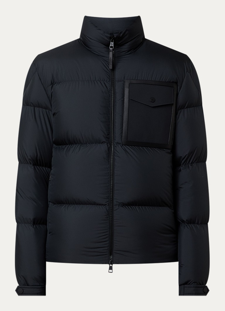 Moncler Heren Chinon puffer jack met borstzak en donsvulling in de kleur Zwart, maat: 3/L