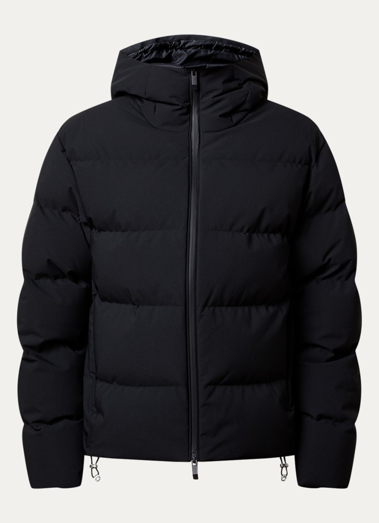 Moncler Heren Languedoc puffer jack met donsvulling en capuchon in de kleur Zwart, maat: 2/M