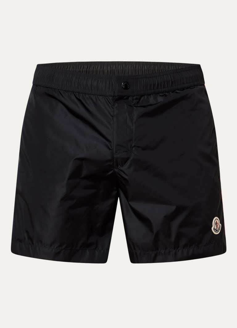 Moncler Heren Archivio zwemshorts met logo en steekzakken in de kleur Zwart, maat: L