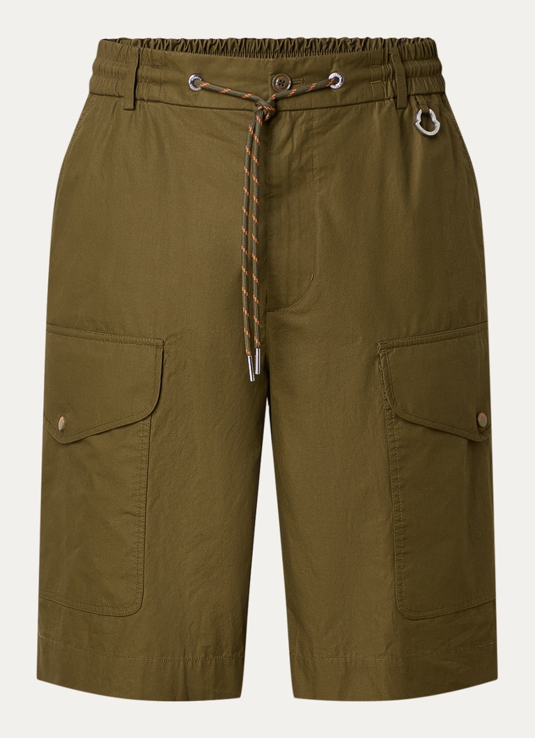 Moncler Heren Straight fit korte broek met steekzakken in de kleur Mosgroen, maat: 50