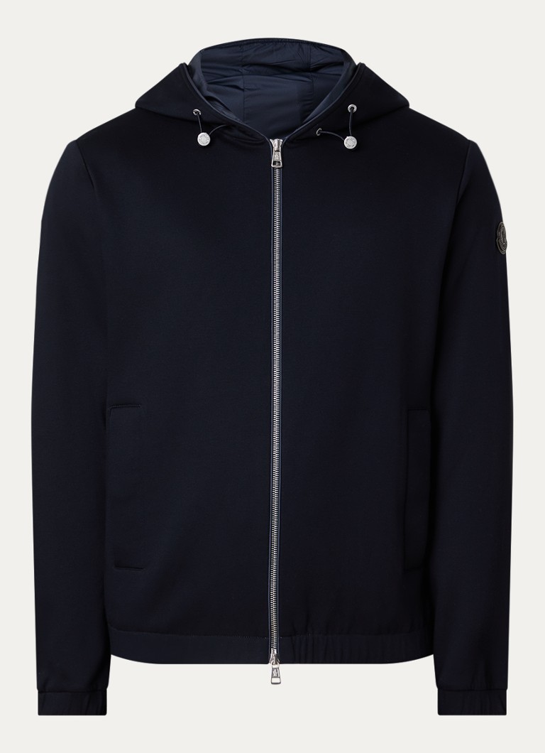 Moncler Heren Sweatvest met capuchon en steekzakken in de kleur Donkerblauw, maat: L