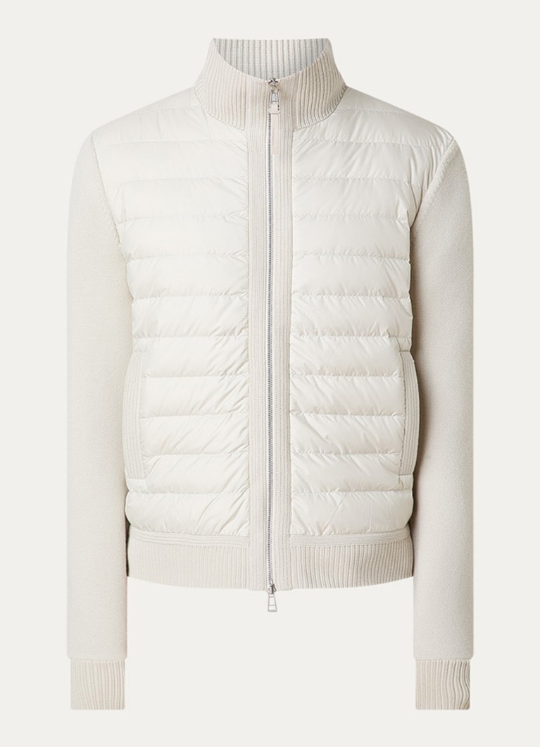 Moncler Heren Jack met donsvulling en steekzakken in de kleur Ivoor, maat: M