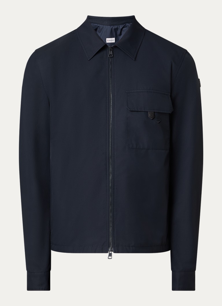 Moncler Heren Overshirt met ritszakken in de kleur Donkerblauw, maat: L