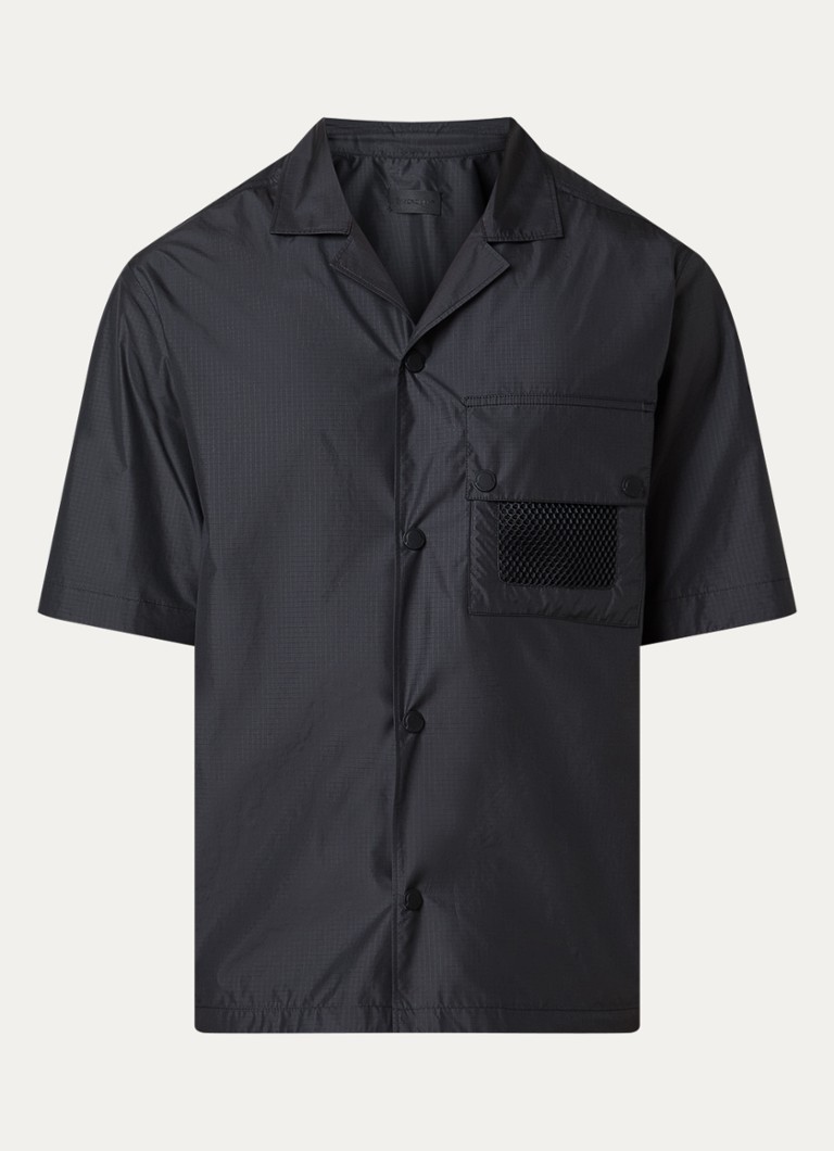 Moncler Heren Regular fit overhemd met borstzak en logo in de kleur Zwart, maat: L