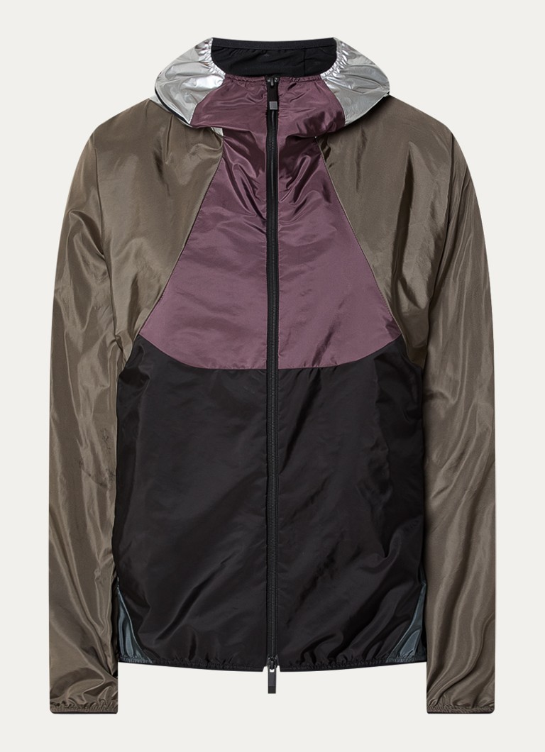 Moncler Heren Windjack met capuchon en ritszakken in de kleur Zwart, maat: 2/M