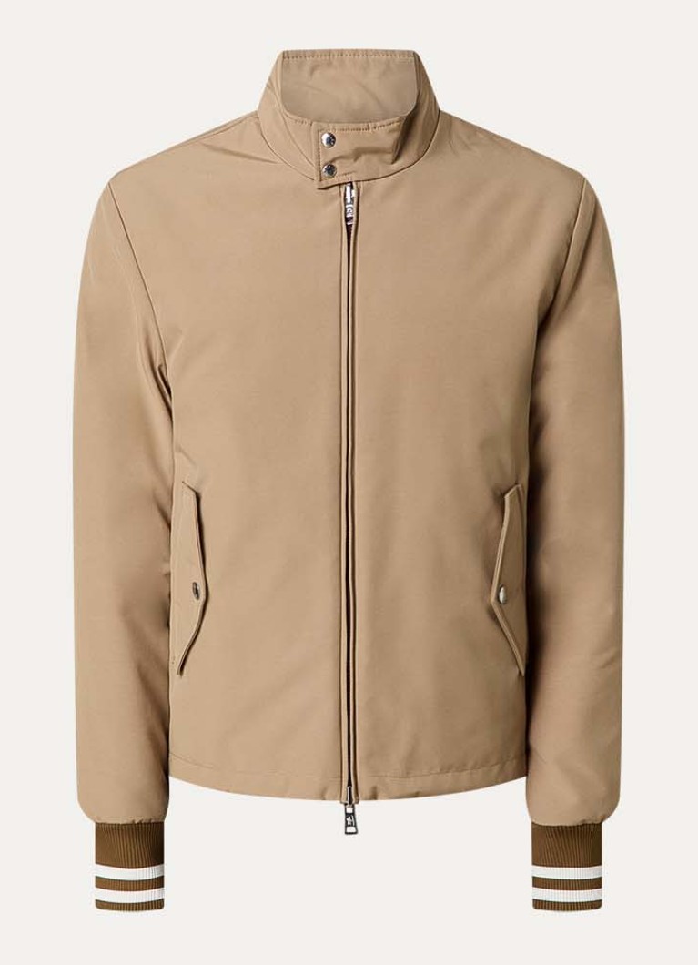 Moncler Heren Prieure reversible bomberjack met opstaande kraag in de kleur Camel, maat: 2/M