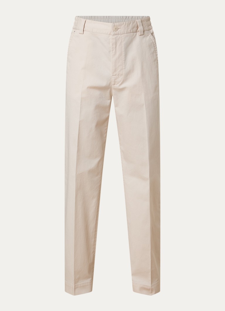 Moncler Heren Straight fit pantalon met steekzakken in de kleur Creme, maat: 50