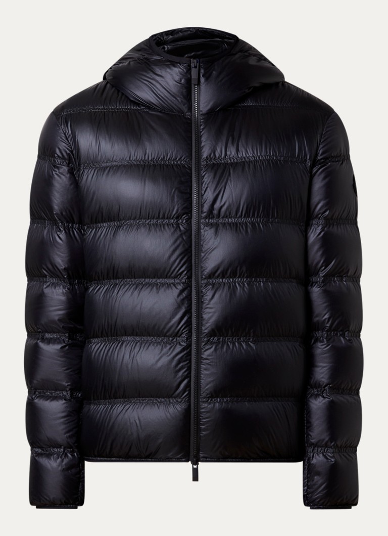 Moncler Heren Guadiana puffer jack met donsvulling en capuchon in de kleur Zwart, maat: 3/L