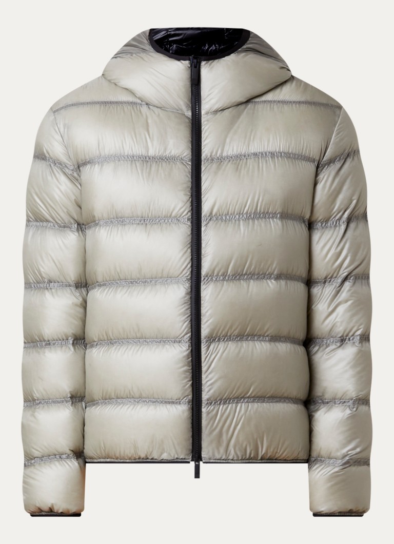 Moncler Heren Guadiana puffer jack met donsvulling en capuchon in de kleur Gebroken wit, maat: 4/XL