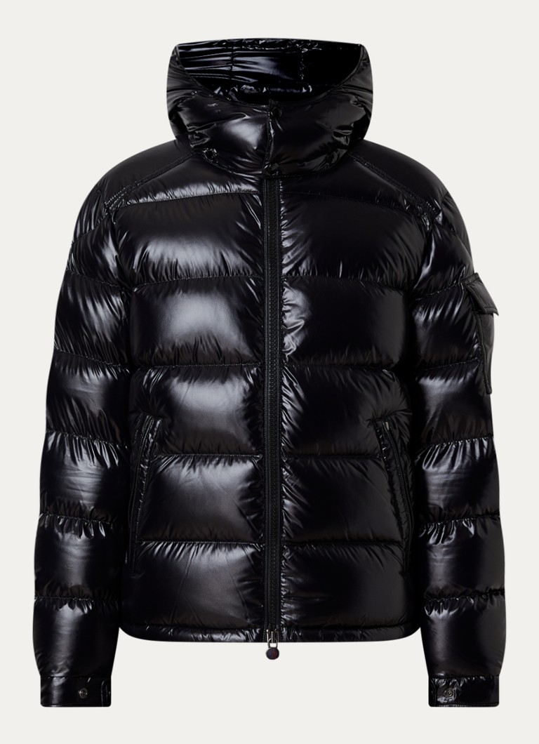 Moncler Heren Puffer jack met donsvulling en ritszakken in de kleur Zwart, maat: 4/XL