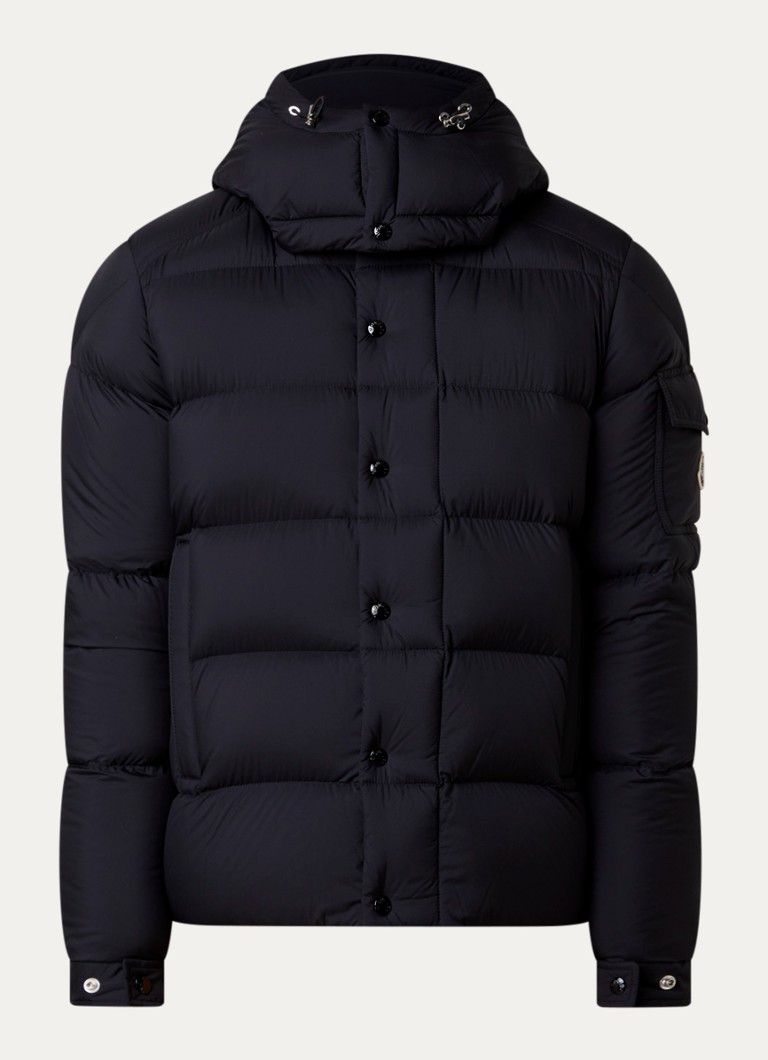 Moncler Heren Maya puffer jack met donsvulling en ritszakken in de kleur Zwart, maat: 1/S