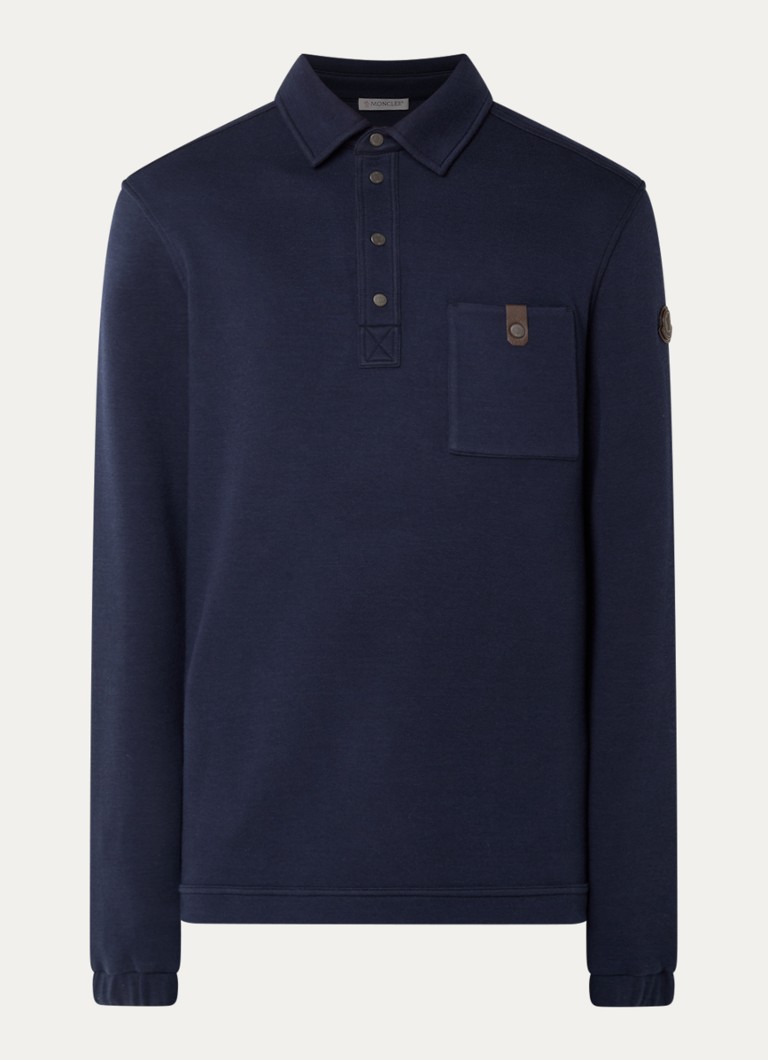 Moncler Heren Regular fit overhemd met borstzak in de kleur Donkerblauw, maat: L