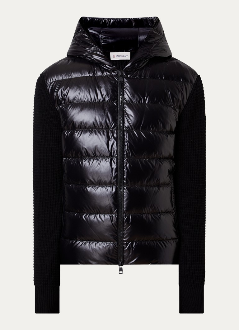Moncler Heren Puffer jack met donsvulling en ritszakken in de kleur Zwart, maat: L