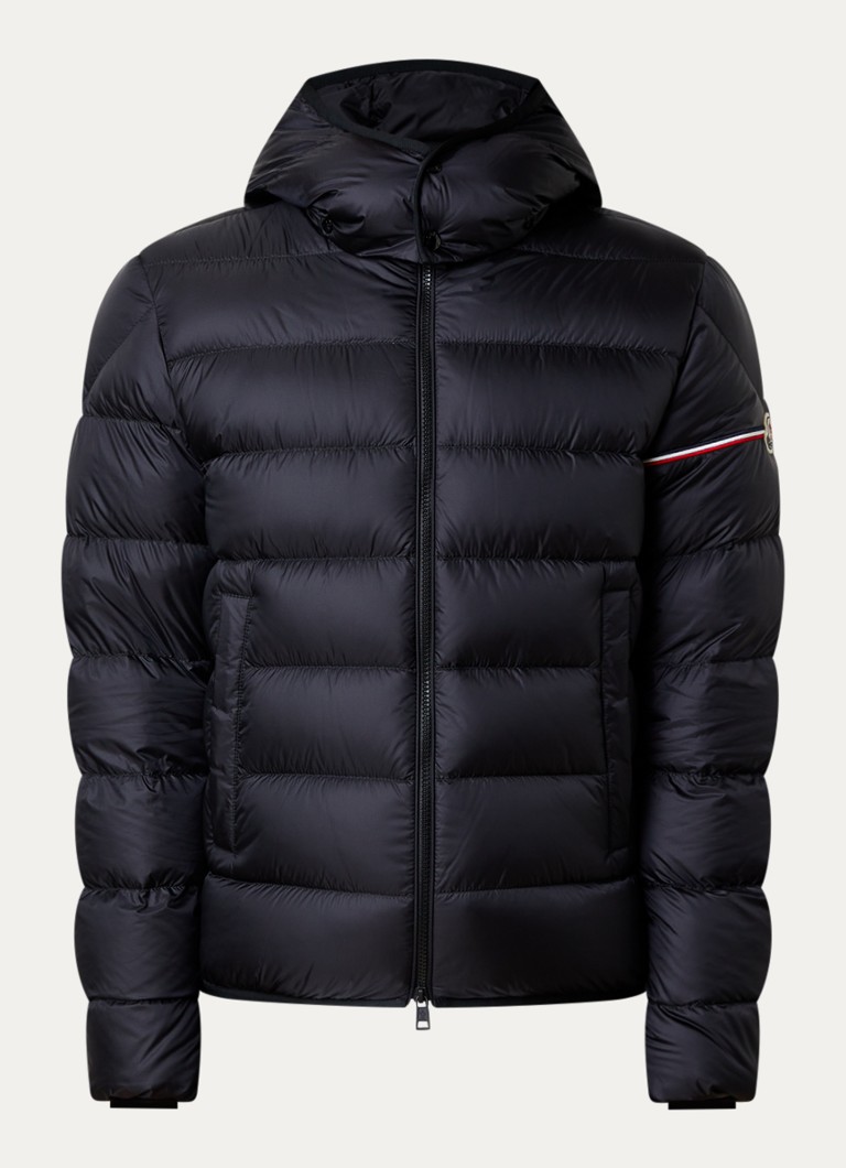 Moncler Heren Ravenlock puffer jack met donsvulling en afneembare capuchon in de kleur Zwart, maat: 4/XL