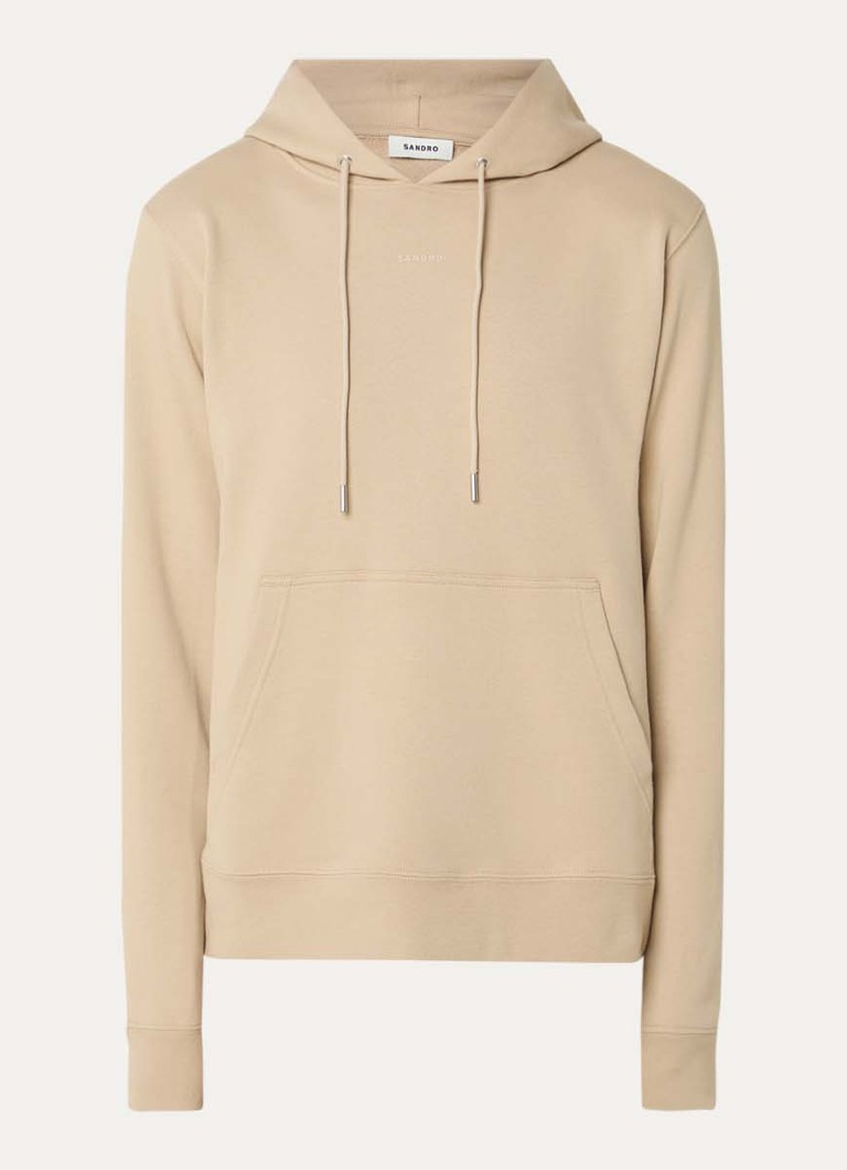 Sandro Heren Hoodie met trekkoord in de kleur Beige