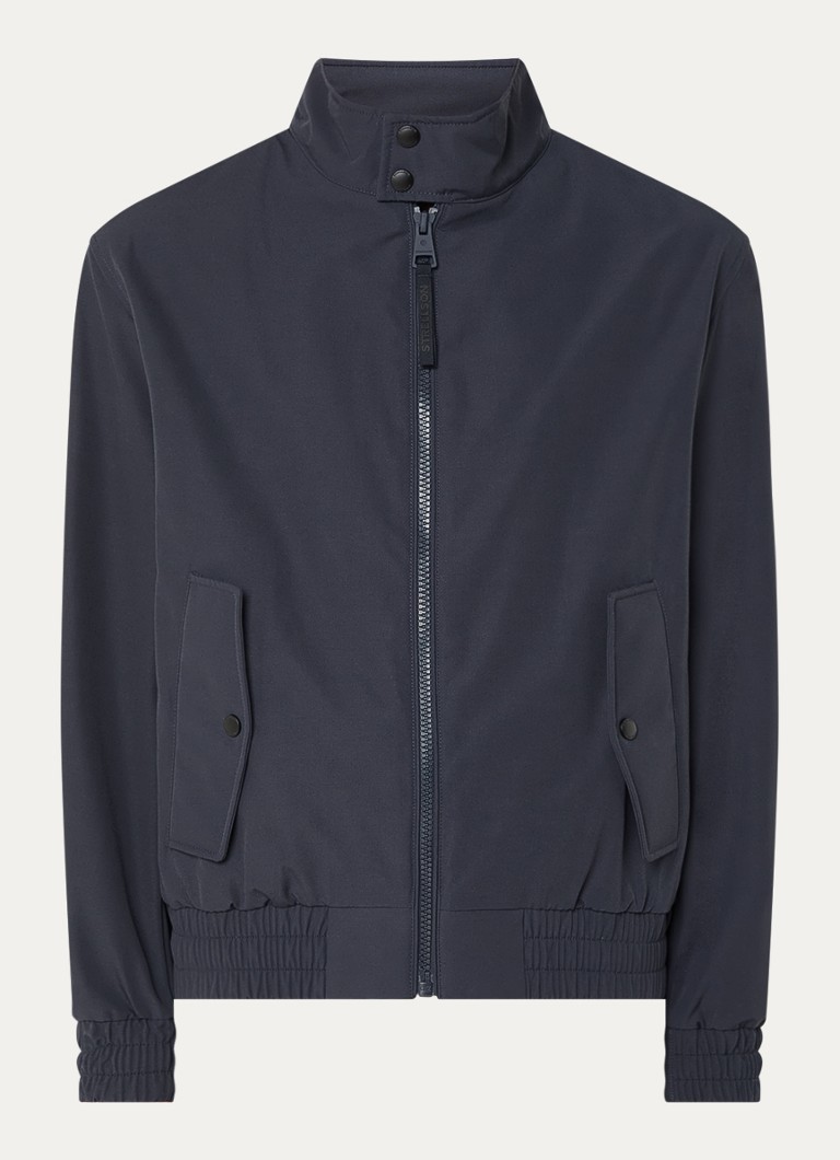 Strellson Heren Jack met opstaande kraag en steekzakken in de kleur Donkerblauw, maat: 50