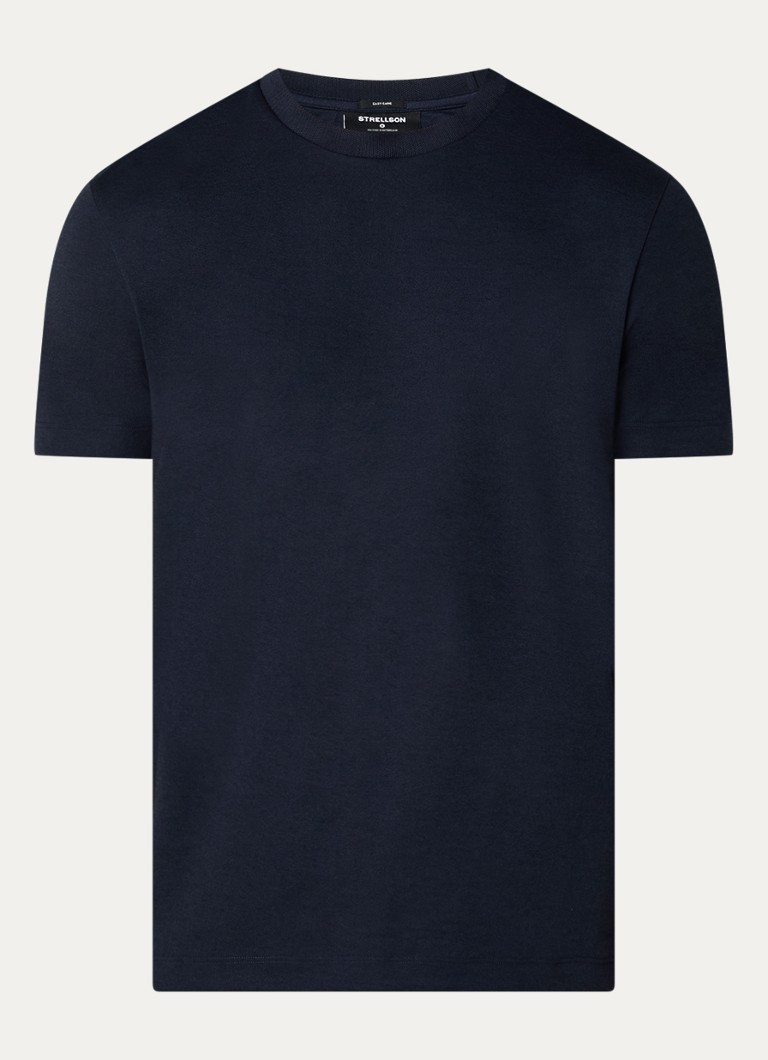 Strellson Heren Edgar T-shirt met ronde hals in de kleur Donkerblauw, maat: M