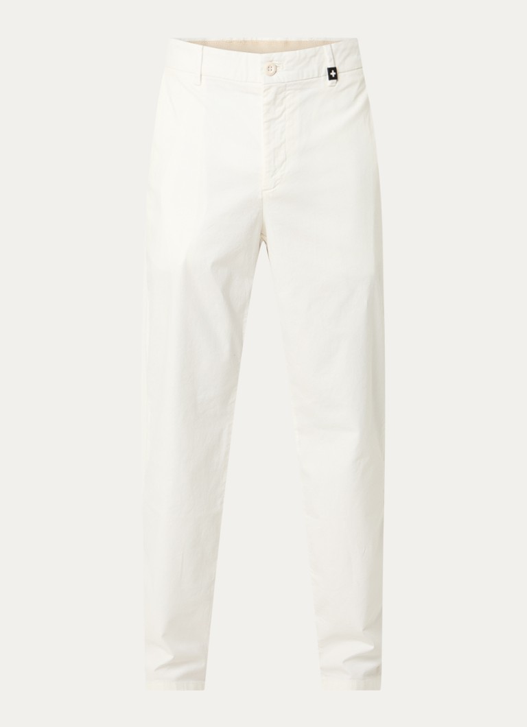 Strellson Heren Rion-D tapered fit broek met steekzakken in de kleur Gebroken wit, maat: W32/L34