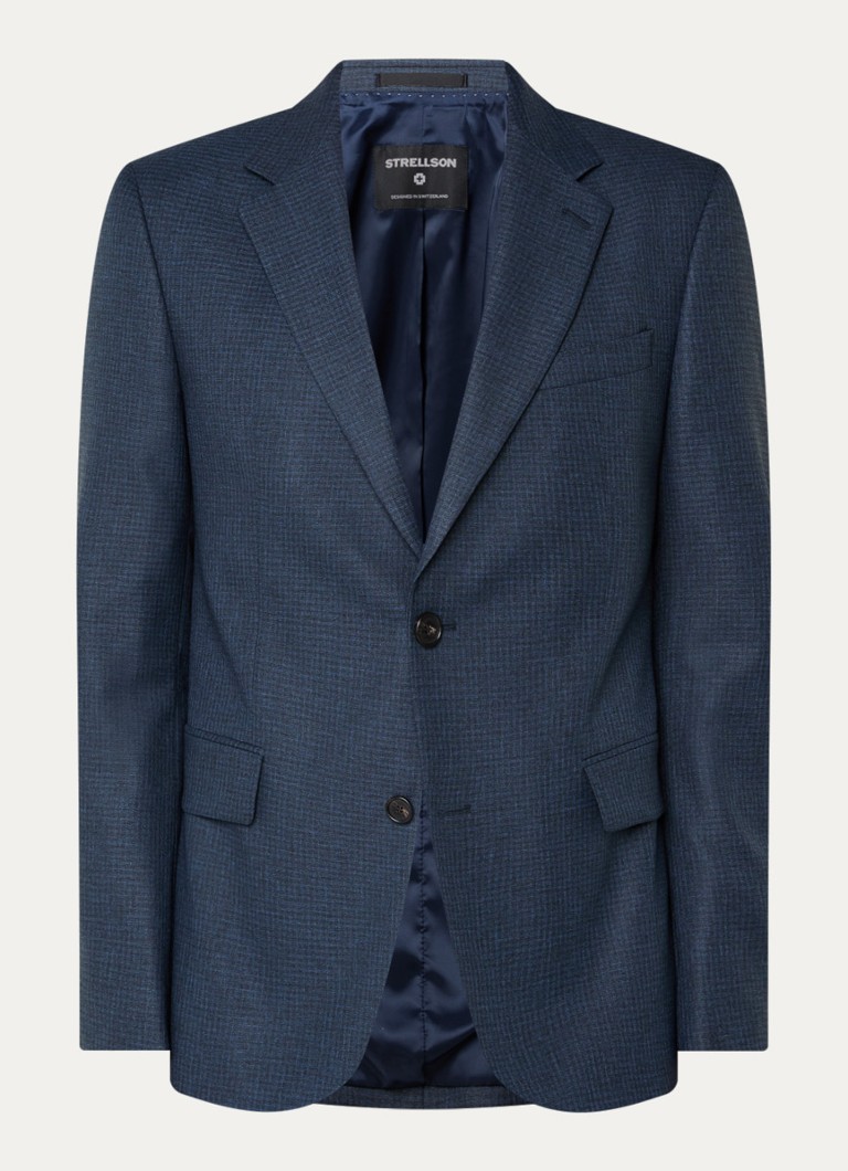 Strellson Heren Aiden regular fit colbert met klepzakken in de kleur Donkerblauw, maat: 54