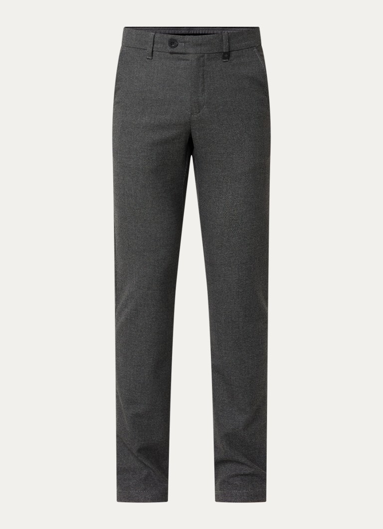 Strellson Heren Code slim fit pantalon met steekzakken in de kleur Antraciet, maat: W31/L34
