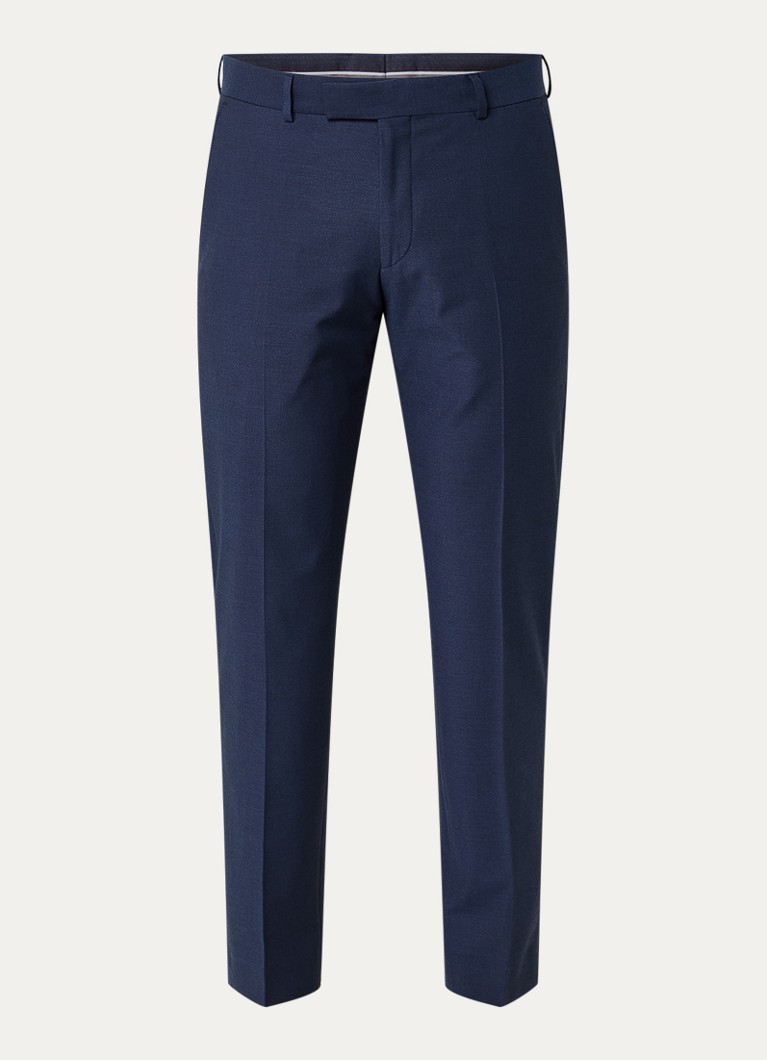 Strellson Heren Melwin slim fit pantalon met steekzakken in de kleur Donkerblauw, maat: 52