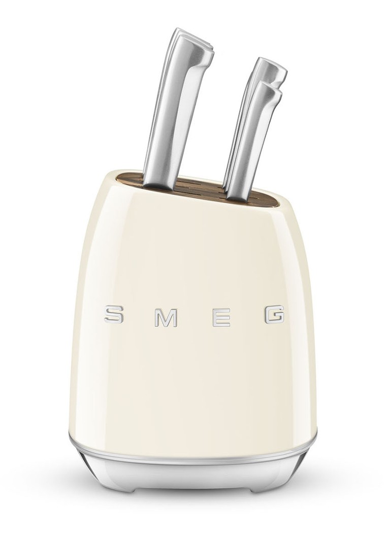 SMEG 50's Style messenblok met messenset 6-delig Beige - Deal