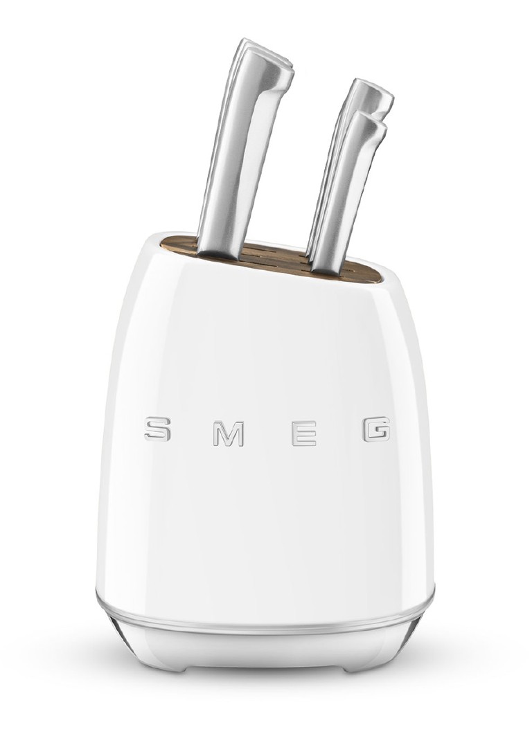 SMEG 50's Style messenblok met messenset 6-delig Wit - Deal