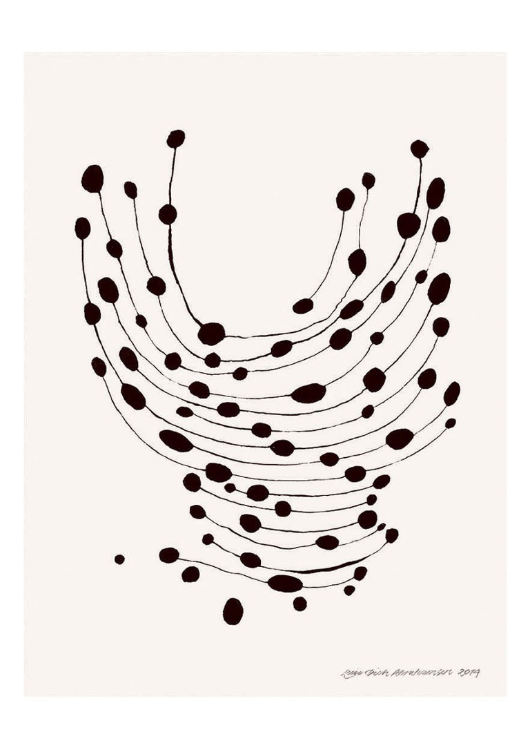 THE POSTER CLUB Dancing Dots, Leise Dich Abrahamsen print Gebroken wit - Deal
