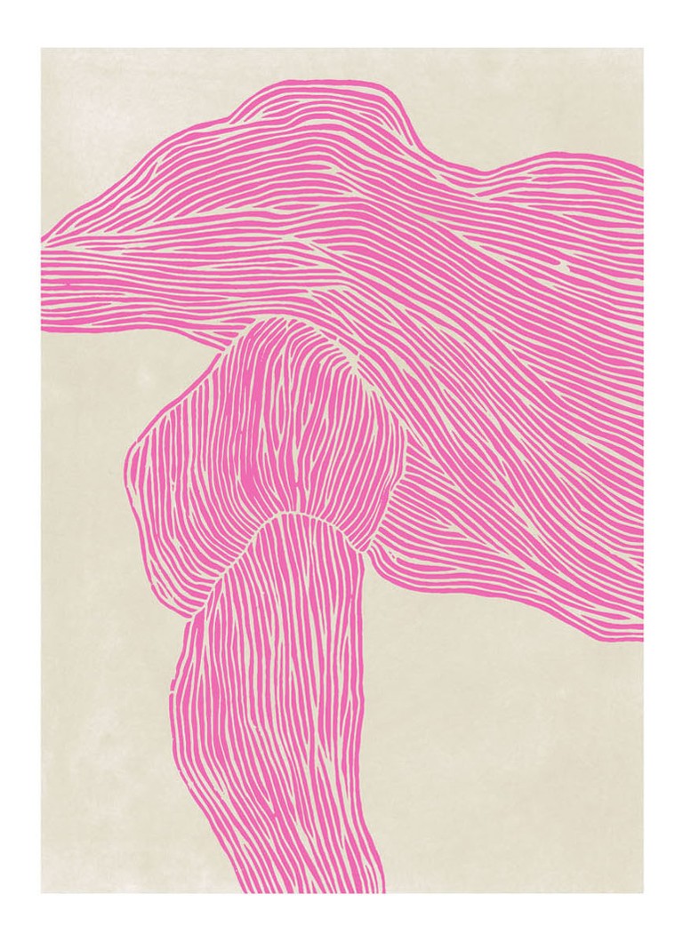 THE POSTER CLUB Rebecca Hein, The Line - Pink print Roze - Deal