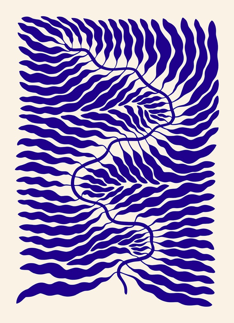 THE POSTER CLUB Little Blue, Linnéa Andersson print Blauw - Deal
