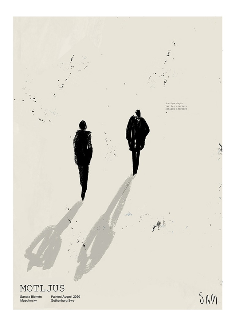 THE POSTER CLUB Motljus, Sandra Blomén Maschinsky print Wit - Deal