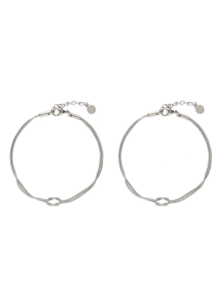 My Jewellery Dames Forever Connected Knot armband set van 2 in de kleur Zilver