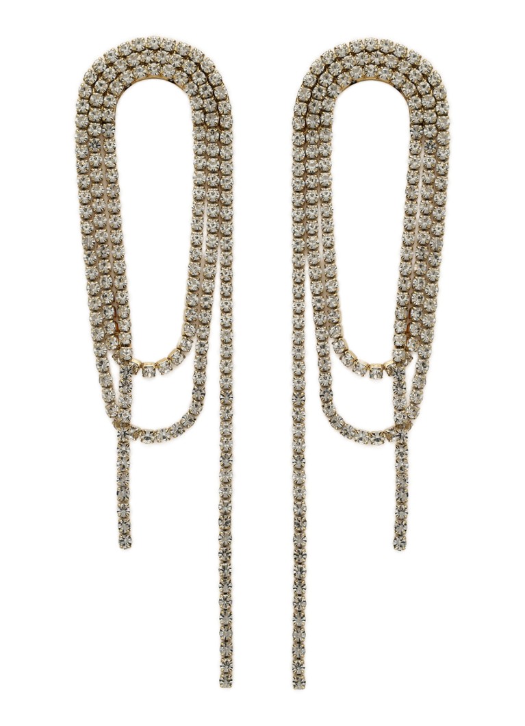 My Jewellery Dames Oval strass oorstekers in de kleur Goud