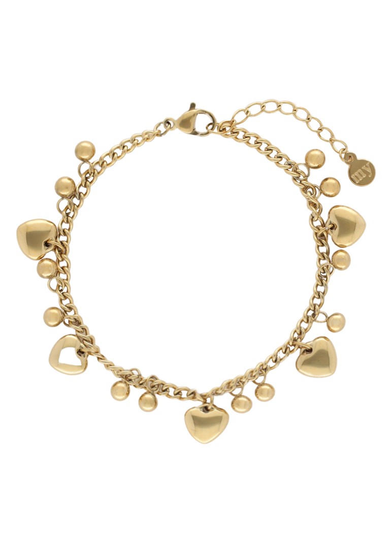 My Jewellery Dames Chain Hearts & dots armband in de kleur Goud