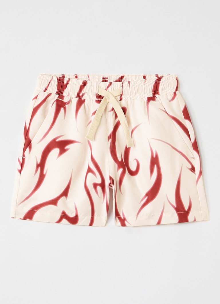 OAS Jongens Tribalo zwemshorts met grafische print in de kleur Beige, maat: 146-152/10-12Y