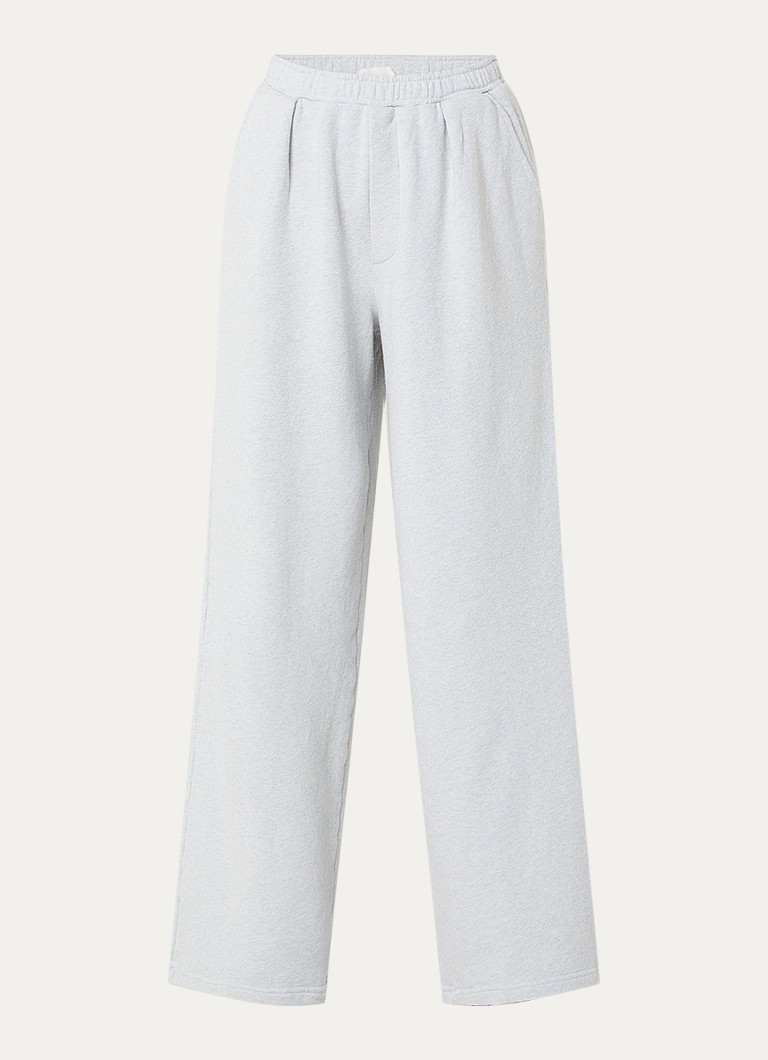American Vintage Dames Dantown high waist straight fit joggingbroek met steekzakken in de kleur Grijsmele, maat: L