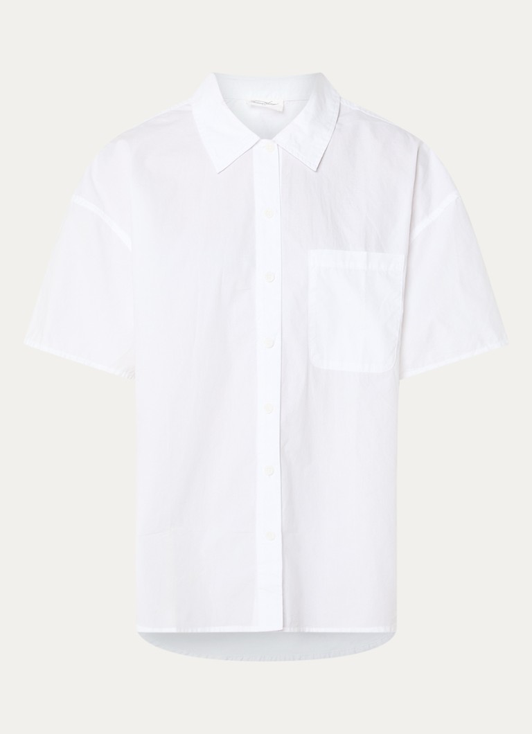 American Vintage Dames Havanarow blouse met borstzak in de kleur Wit, maat: M/L