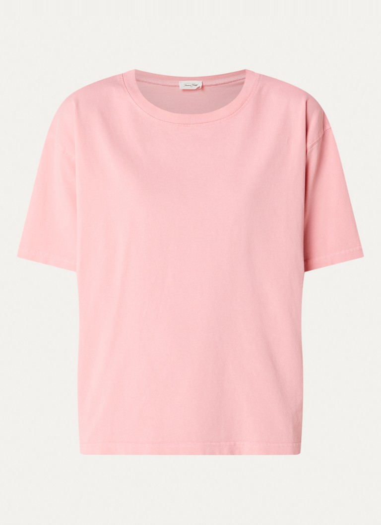 American Vintage Dames Fizvalley T-shirt met ronde hals in de kleur Roze, maat: S